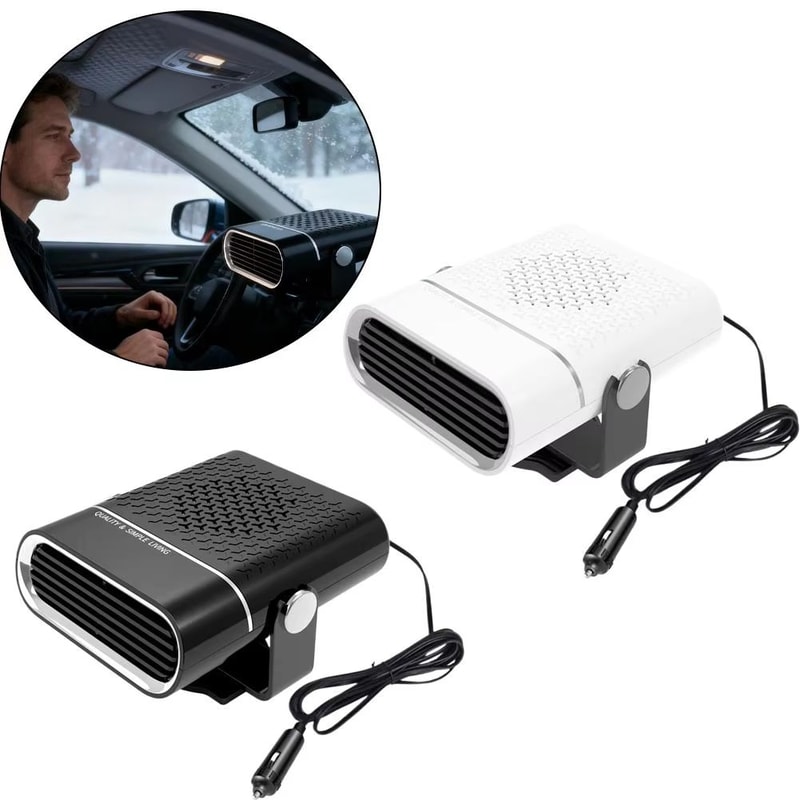 12V 120W Portable Car Heater Fast Heating And Cooling Fan With 360 Rotation Defogger Defroster 3