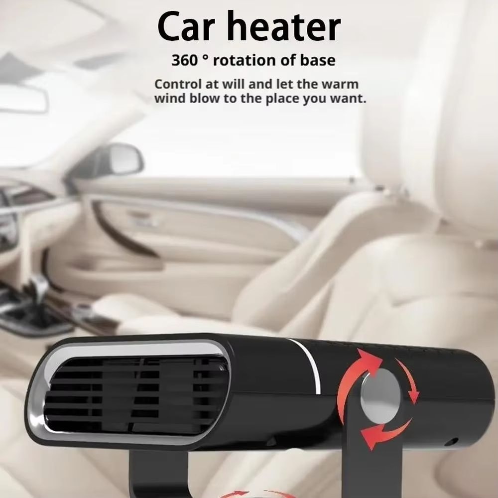 12V 120W Portable Car Heater Fast Heating And Cooling Fan With 360 Rotation Defogger Defroster 5