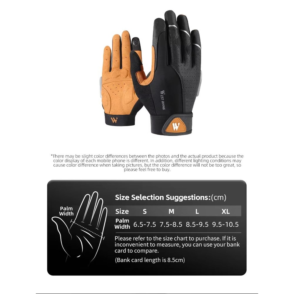 WEST BIKING Full Finger Cycling And Outdoor Sports Gloves For Men And Women 5