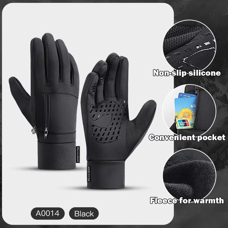 Winter Waterproof TouchScreen Cycling And Sports Gloves For Men And Women 6