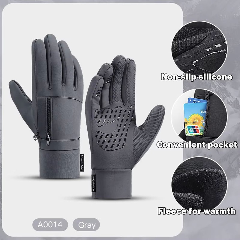 Winter Waterproof TouchScreen Cycling And Sports Gloves For Men And Women 7