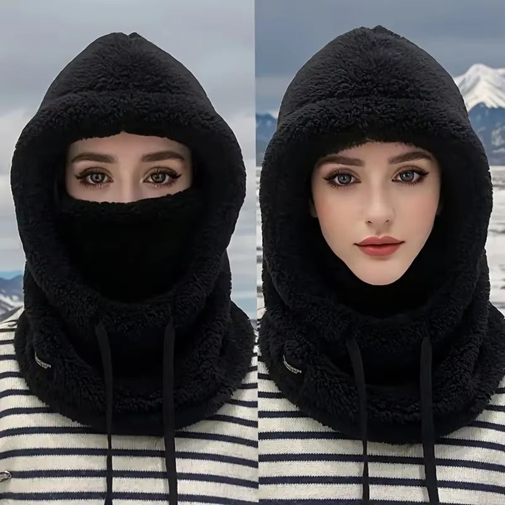 Winter Thermal Windproof Balaclava Ski Hood With Adjustable Neck Cover Full Face Mask 6