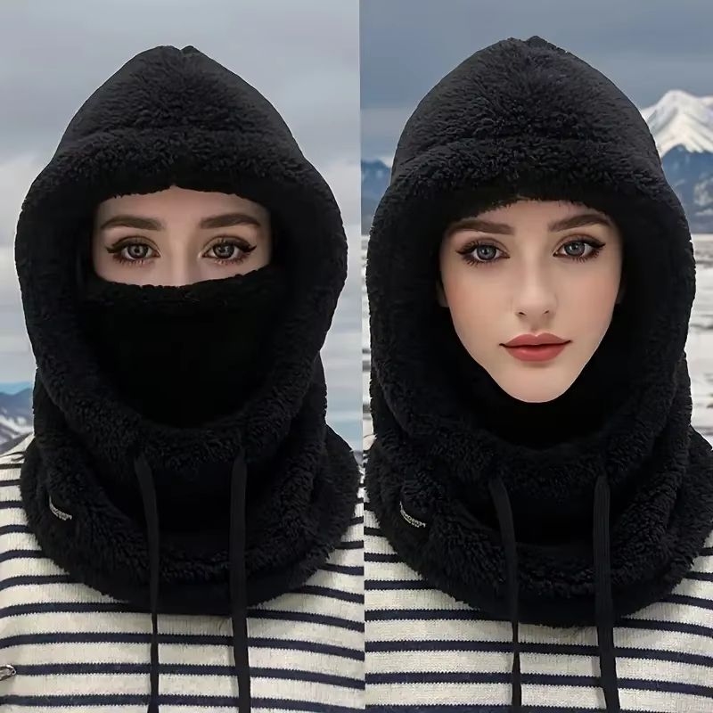 Winter Thermal Windproof Balaclava Ski Hood With Adjustable Neck Cover Full Face Mask 6