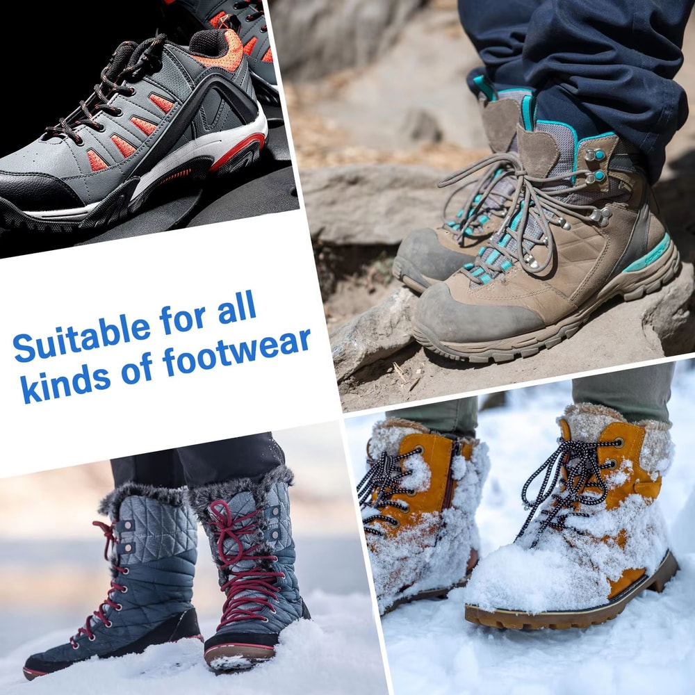 Tomshoo 32Teeth Ice Gripper Spikes For Shoes AntiSlip Snow And Ice Crampons Cleats Boots Cover 5