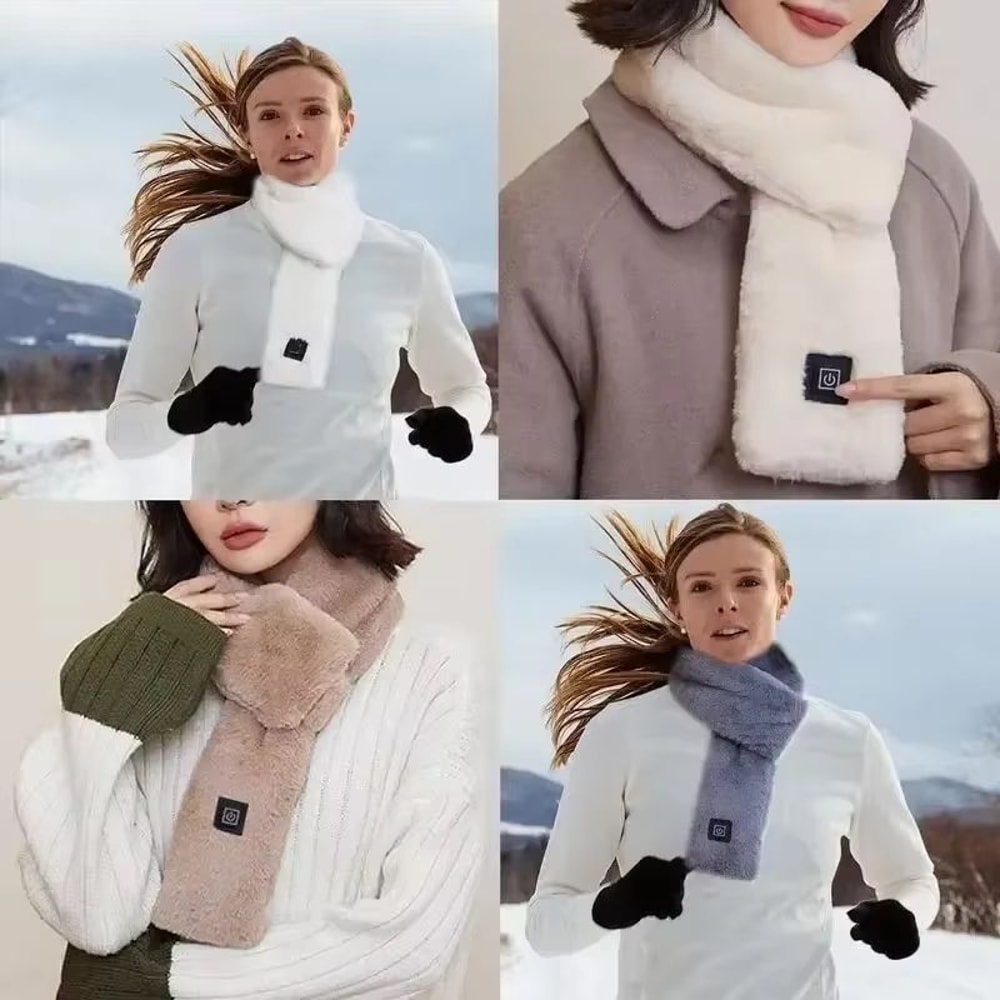 USB Heated Winter Scarf With 3Gear Adjustable Temperature Control Neck Warmer For Men And Women 1