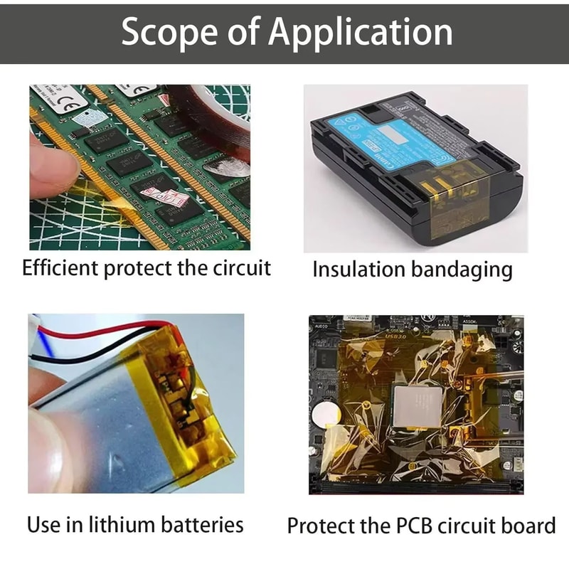 Kapton Polyimide HeatResistant Adhesive Tape 540mm Insulating Tape For Board Protection 3