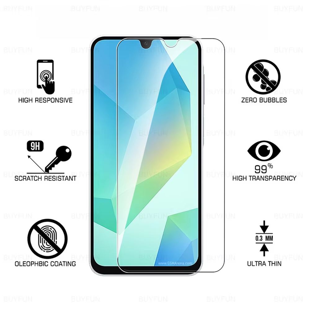 9H Tempered Glass Screen Protector For Samsung Galaxy A16 A17 5G A16 4G 1
