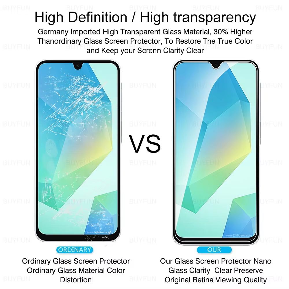 9H Tempered Glass Screen Protector For Samsung Galaxy A16 A17 5G A16 4G 3