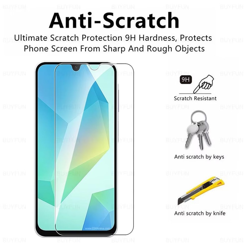 9H Tempered Glass Screen Protector For Samsung Galaxy A16 A17 5G A16 4G 4