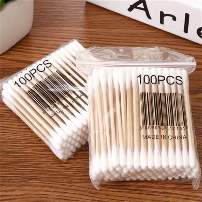 DoubleHead Cotton Swab Cotton Buds With Wooden Sticks For Personal Care 10050010002000 Pieces 2