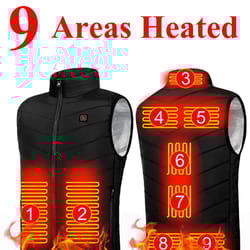 electric heated vest with 9 warmth zones usb powered body warmer for men and women