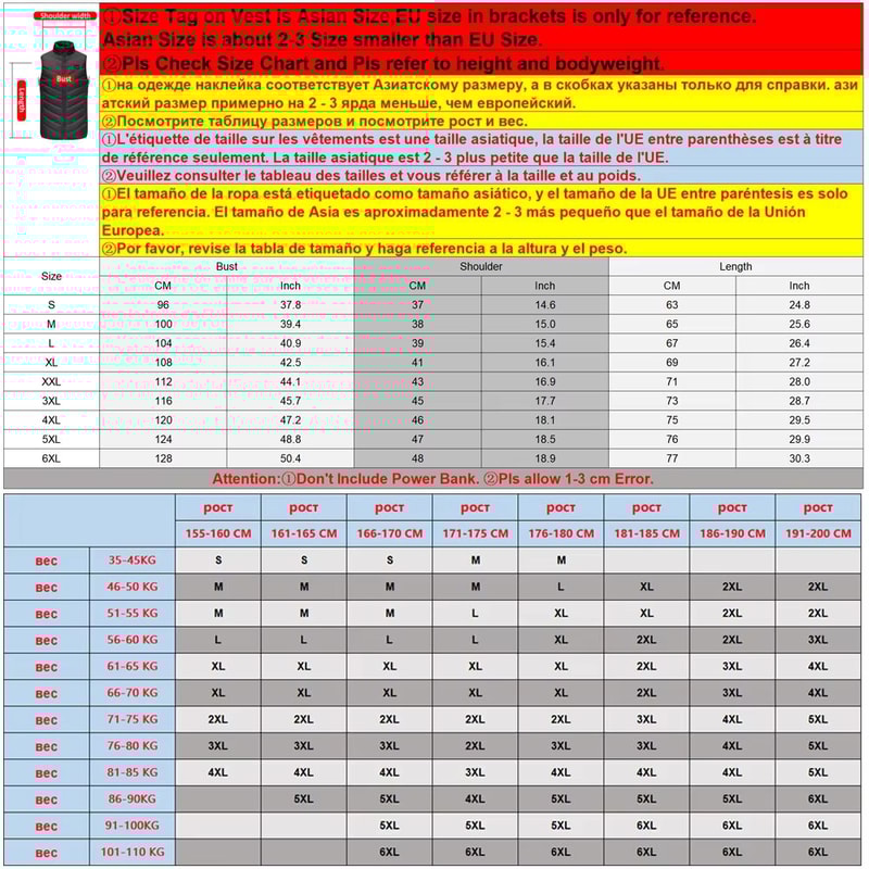 Electric Heated Vest With 9 Warmth Zones USB Powered Body Warmer For Men And Women 5