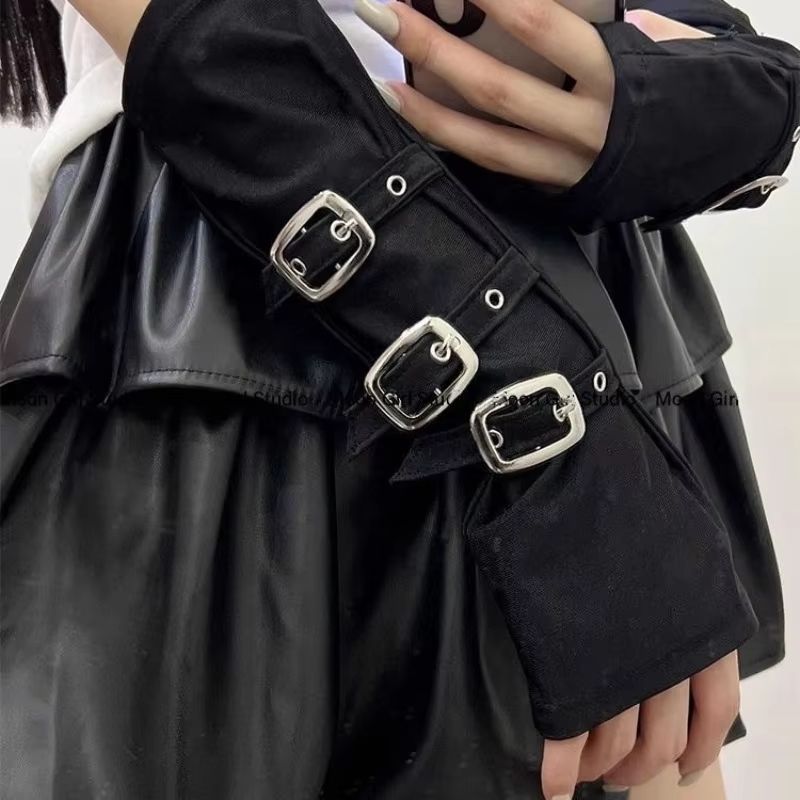 Personalized Y2K Punk Fingerless Buckle Gloves For Women 2