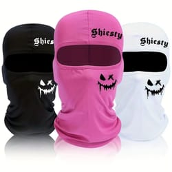 smiling face print unisex balaclava neck cover mask