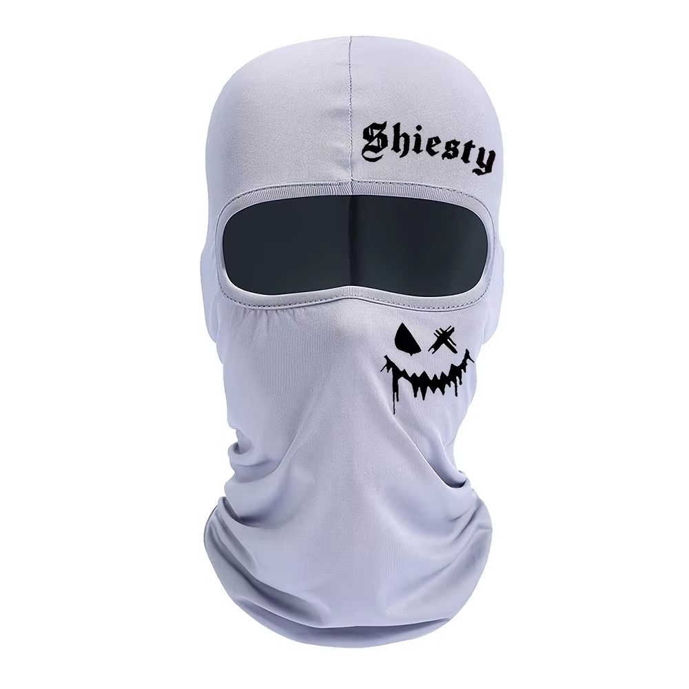 Smiling Face Print Unisex Balaclava Neck Cover Mask 19