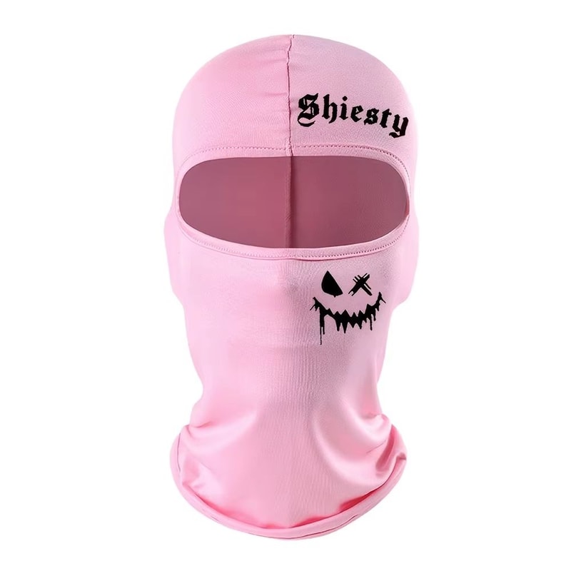 Smiling Face Print Unisex Balaclava Neck Cover Mask 4