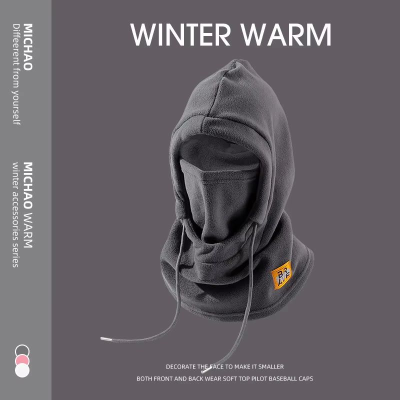 Unisex Winter Ski Hat With Fleece Lining And Thick Knitted Balaclava Neck Warmer 11