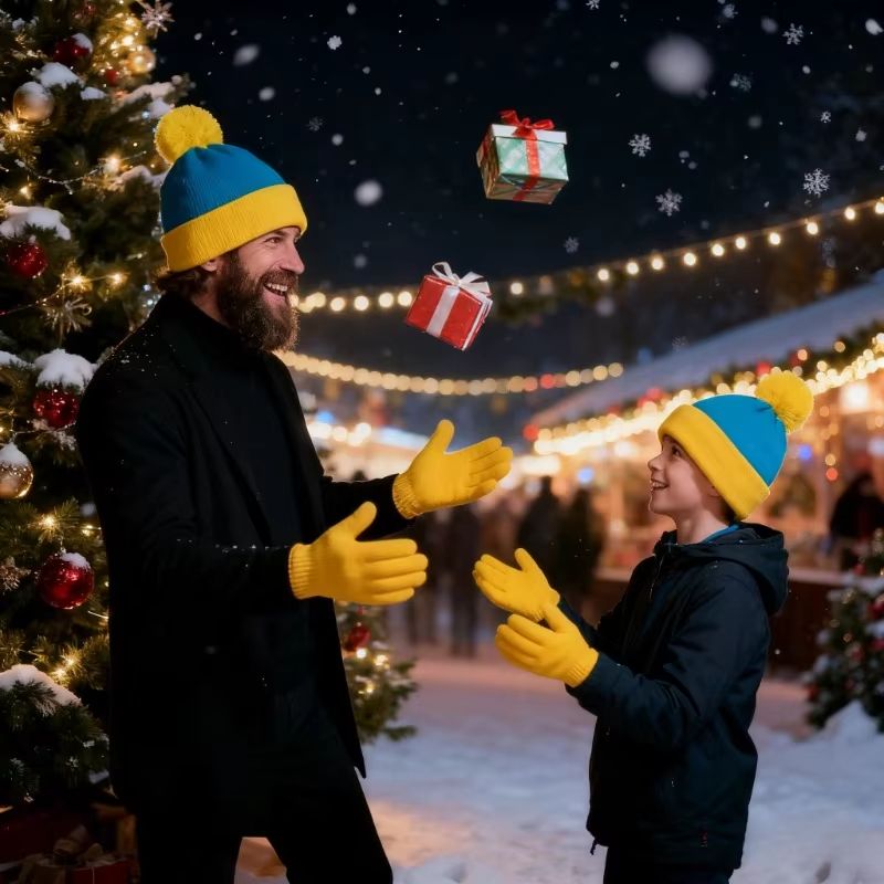 Cosplay Beanie Hat And Gloves Set For Winter And Holiday Costumes 12