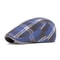 Mens Vintage Striped Herringbone Octagonal Beret Hat 20