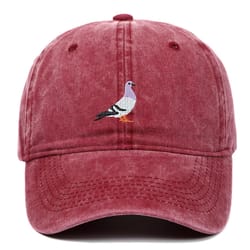unisex pigeon embroidery baseball cap for all seasons