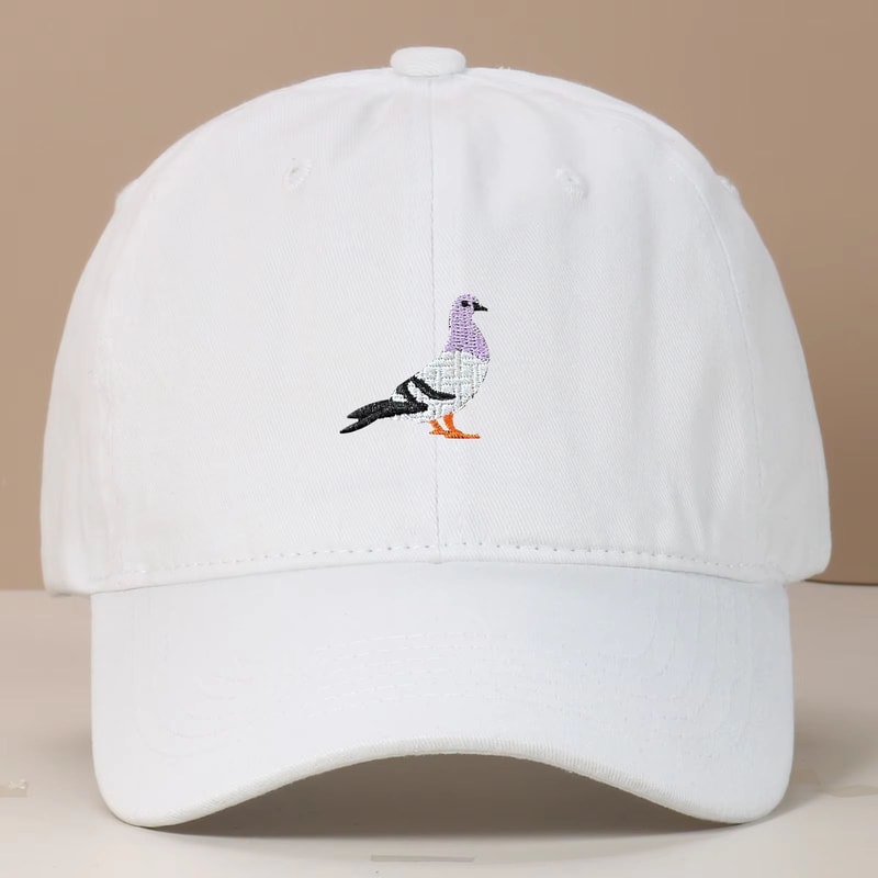Unisex Pigeon Embroidery Baseball Cap For All Seasons 7
