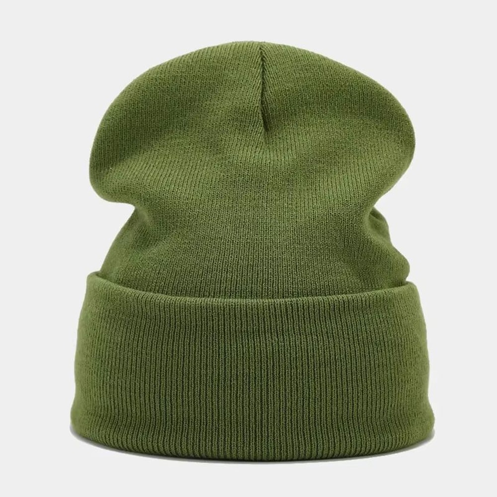 Solid Knitted Winter Beanie Hat For Men And Women 8