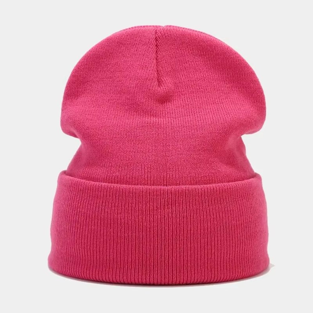 Solid Knitted Winter Beanie Hat For Men And Women 14