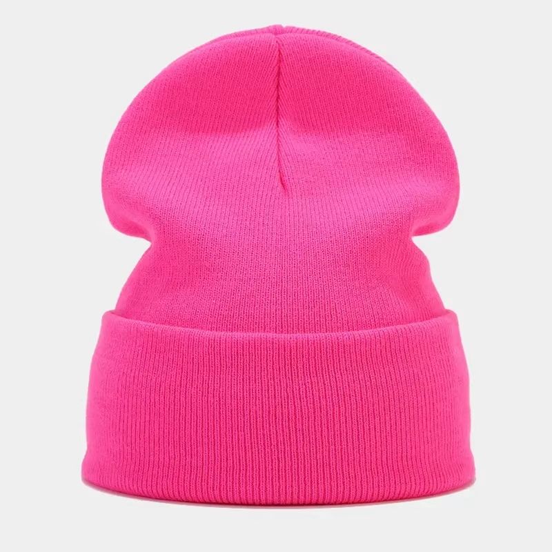 Solid Knitted Winter Beanie Hat For Men And Women 16