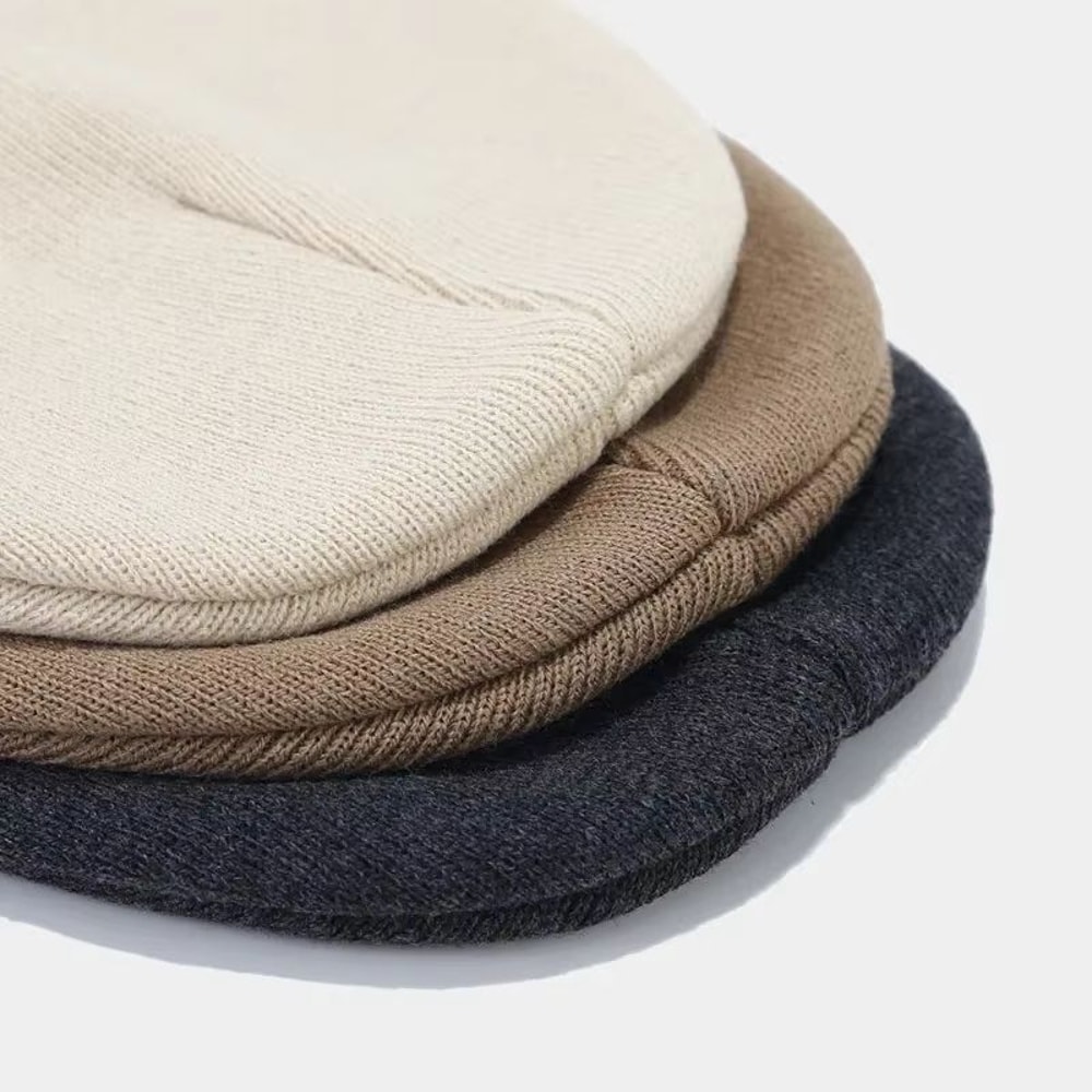Solid Knitted Winter Beanie Hat For Men And Women 2