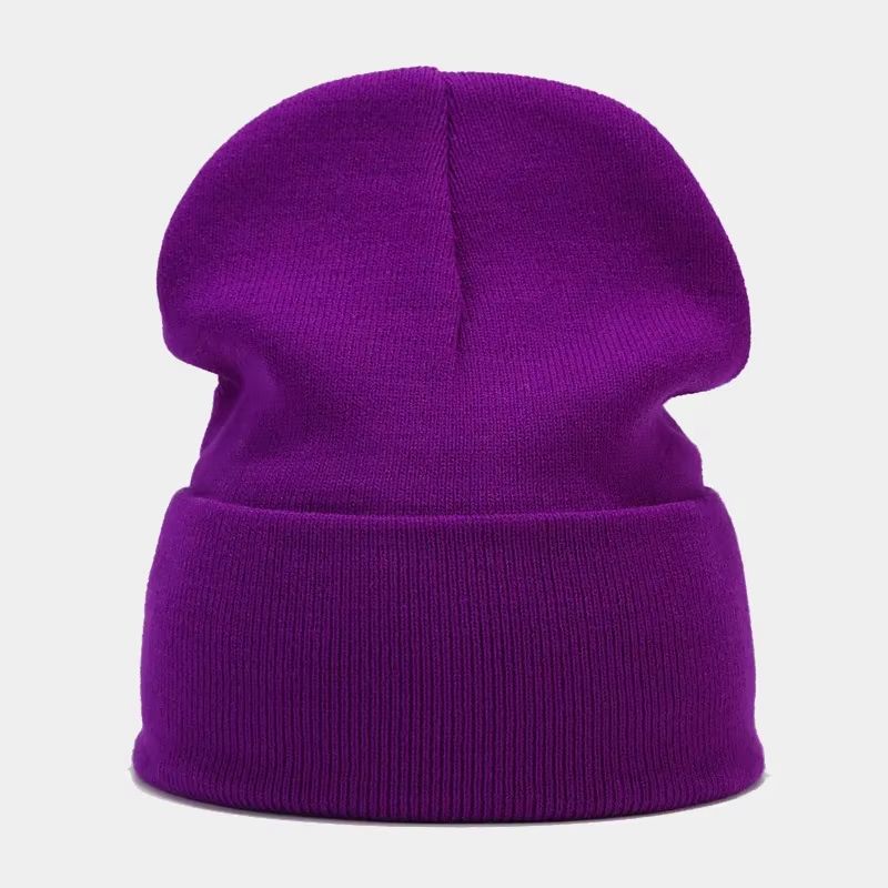 Solid Knitted Winter Beanie Hat For Men And Women 23