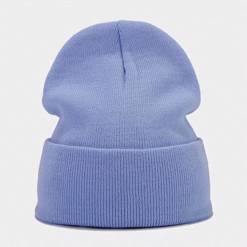 Solid Knitted Winter Beanie Hat For Men And Women 24