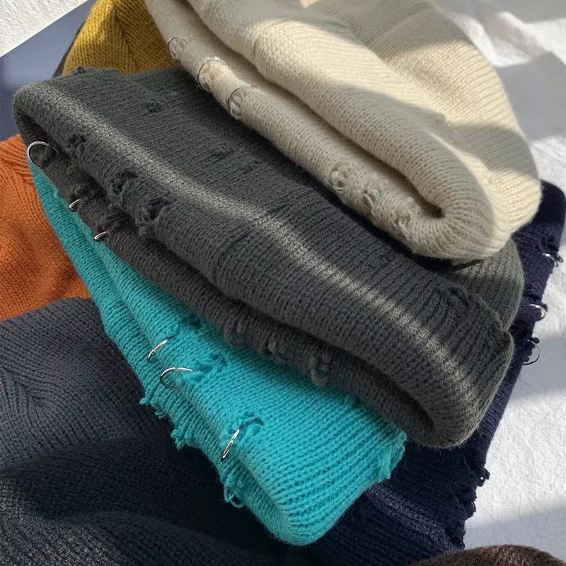 1pc Winter Harajuku Y2k Style Knitted Beanies Hats For Womenoutdoor Fashion Warm Thick Flanging Met 4