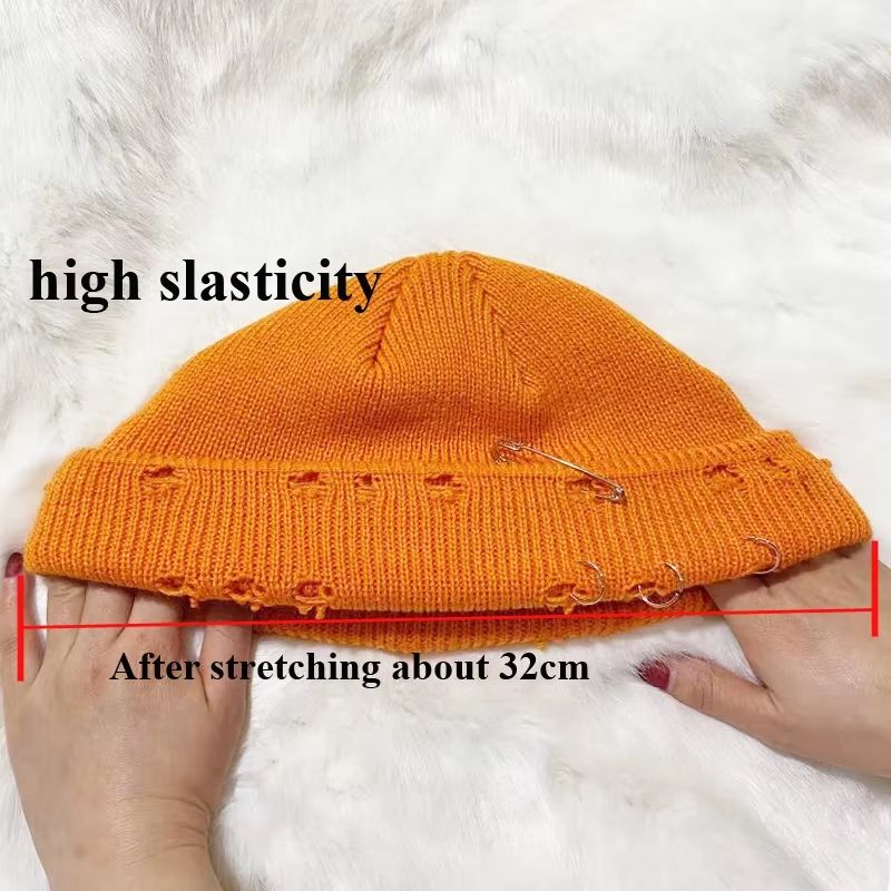 1pc Winter Harajuku Y2k Style Knitted Beanies Hats For Womenoutdoor Fashion Warm Thick Flanging Met 5