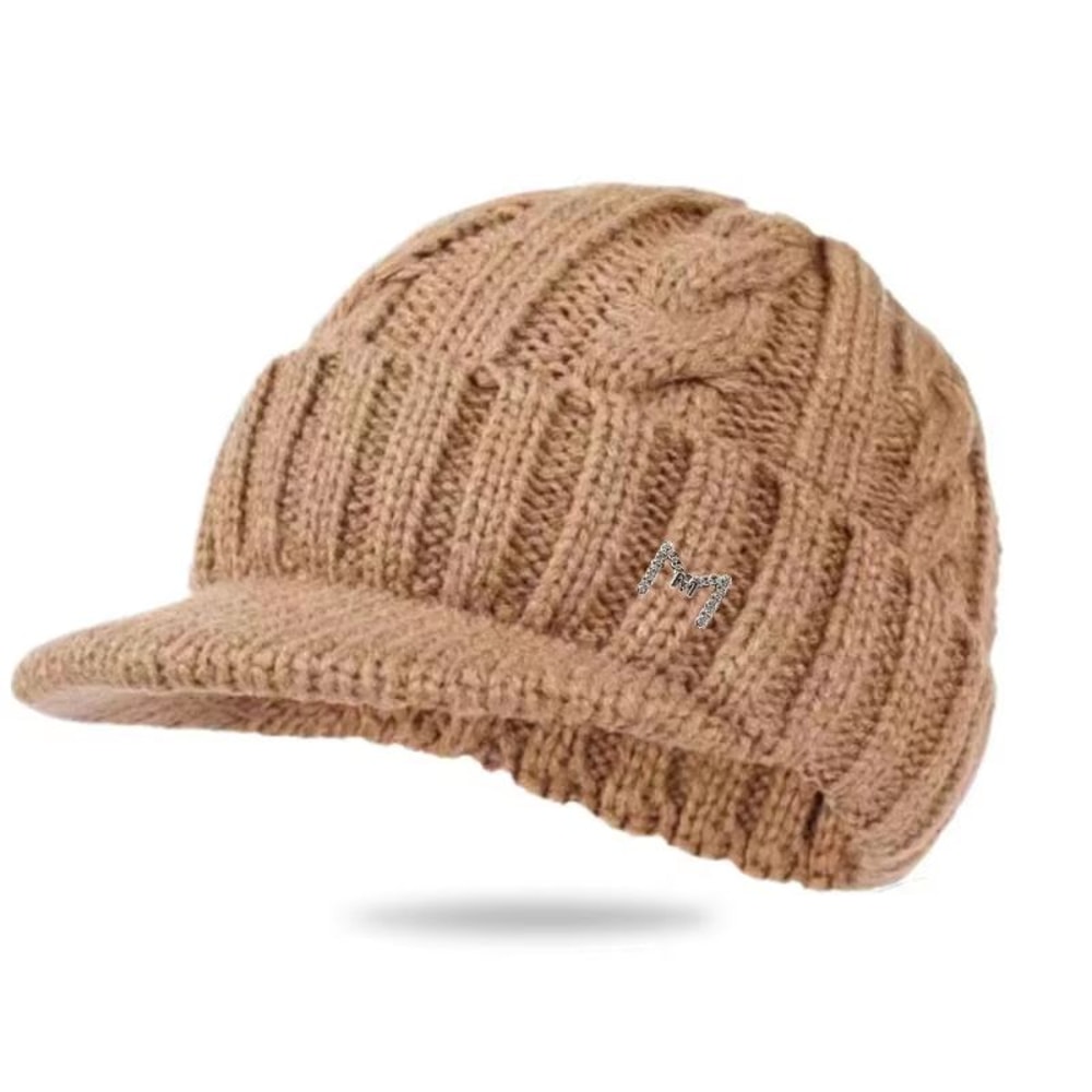 Unisex Winter Fleece Beanie With Brim For Outdoor Sports 8