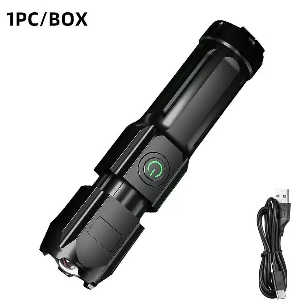 Rechargeable Waterproof Tactical LED Flashlight With Zoom 7