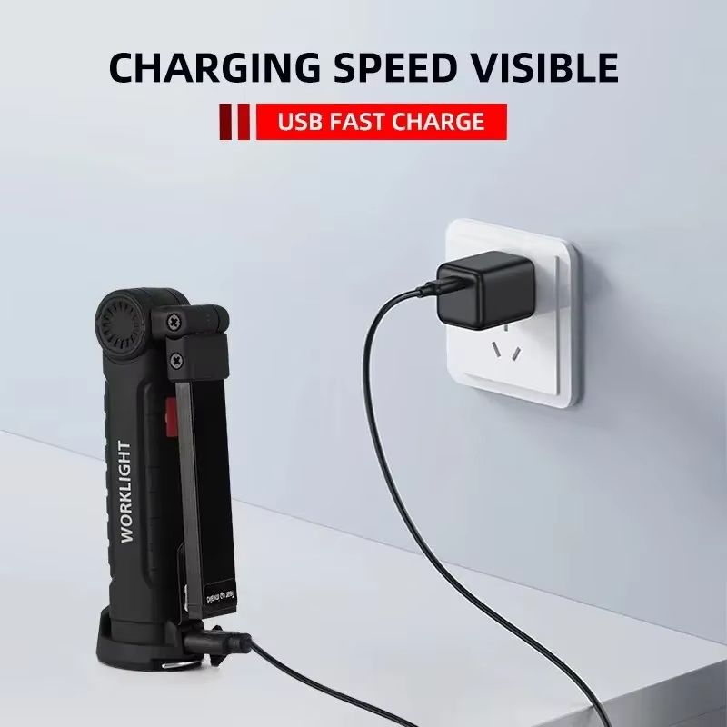 USB Rechargeable Waterproof Camping LED Work Light With Magnet And Hook 5
