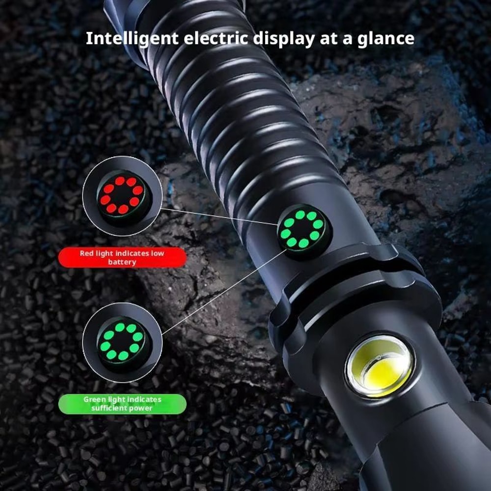 Rechargeable Tactical SelfDefense Flashlight With Window Breaker And Emergency Tool 4
