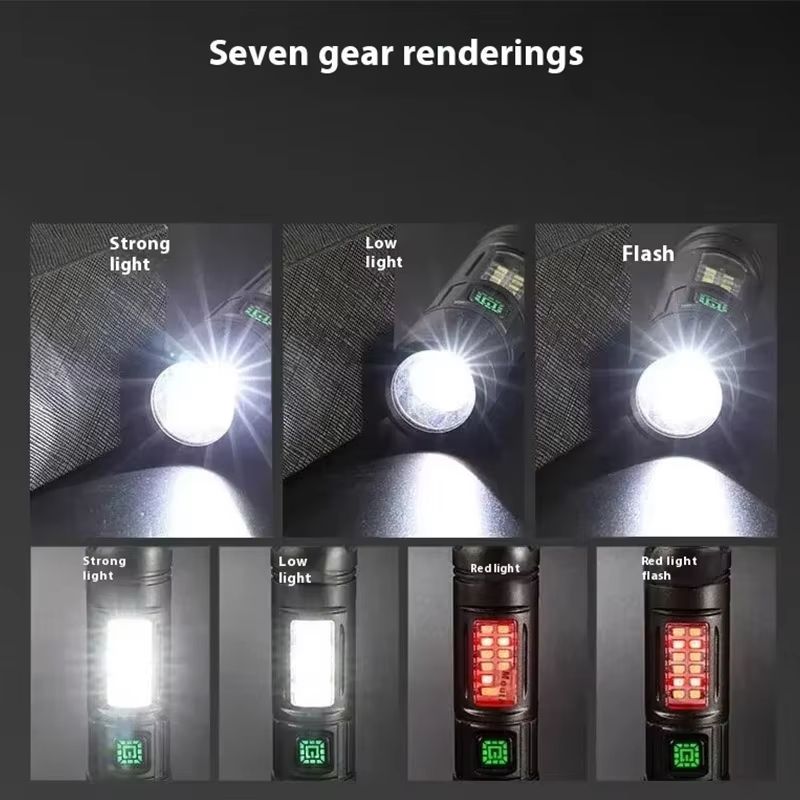 Rechargeable Bright LED Flashlight With Built N Battery For Outdoor Activities 3