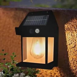 solar motion sensor outdoor wall lamp with 3 lighting modes