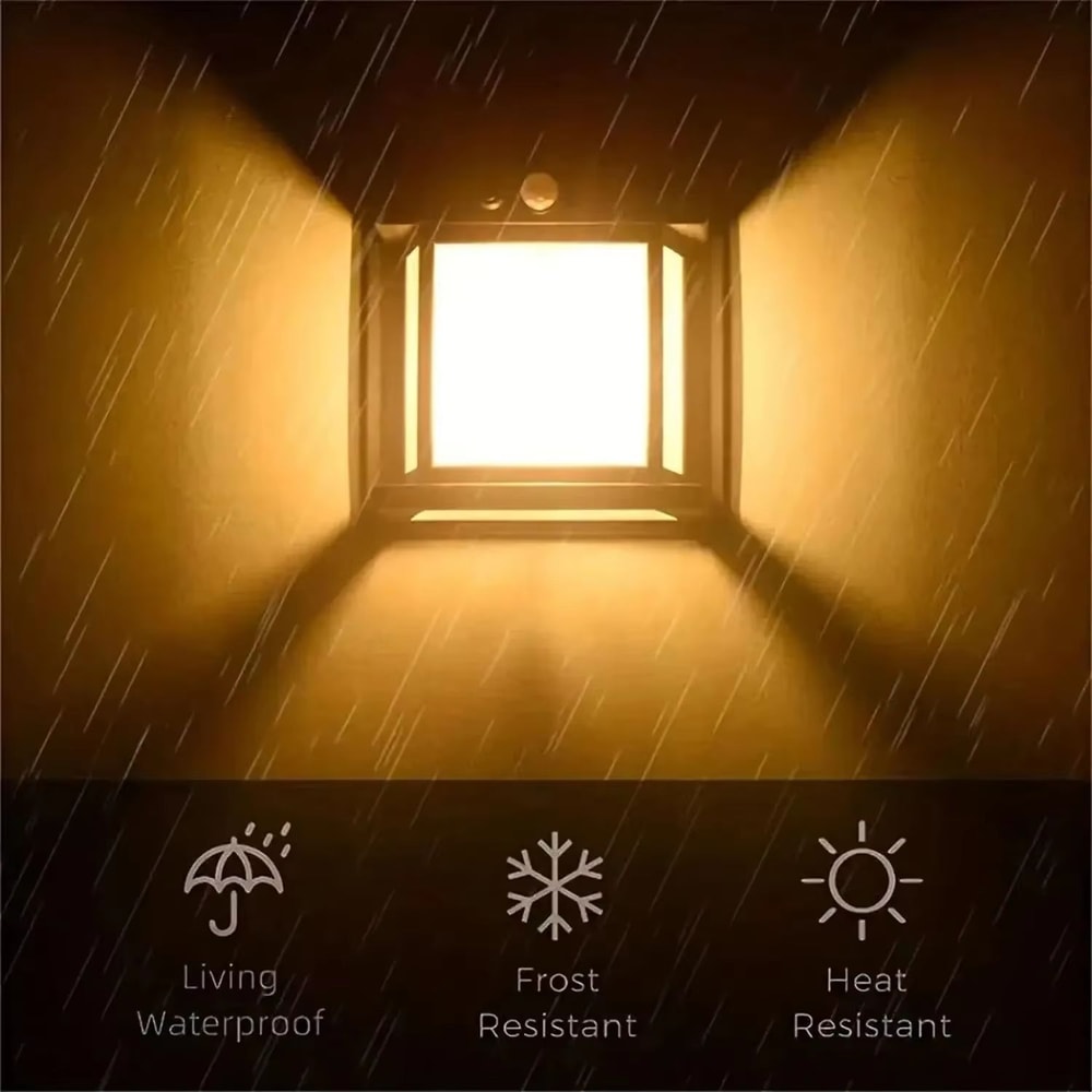 Solar Motion Sensor Outdoor Wall Lamp With 3 Lighting Modes 4