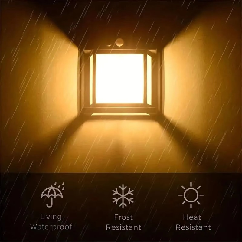 Solar Motion Sensor Outdoor Wall Lamp With 3 Lighting Modes 4
