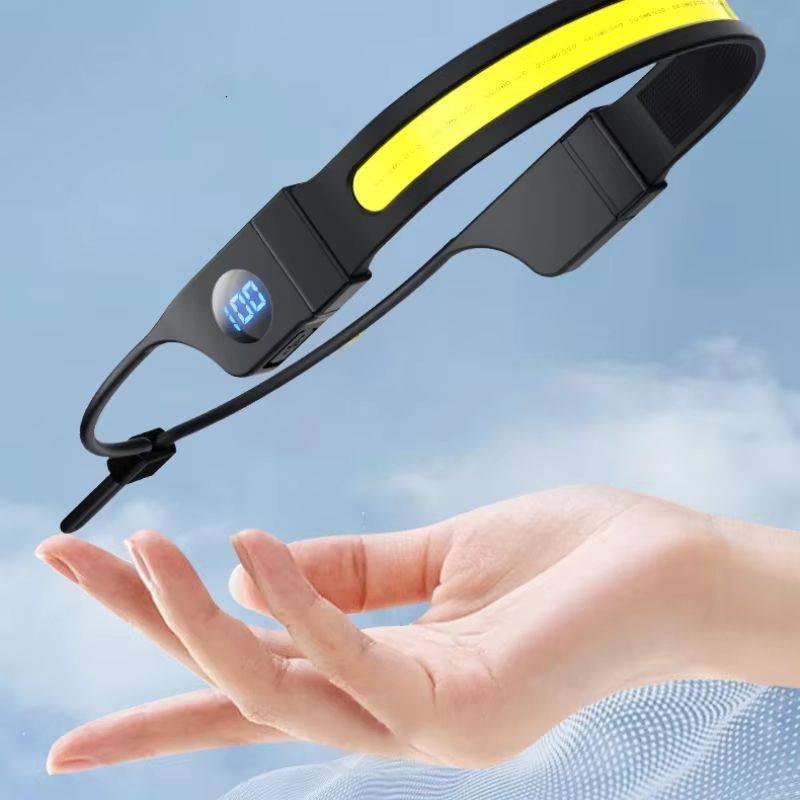 USB Rechargeable Digital Display LED Headlamp With COB Light 2