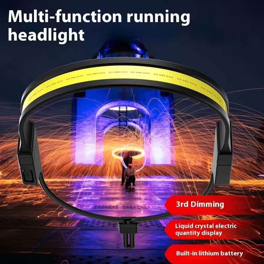 USB Rechargeable Digital Display LED Headlamp With COB Light 4