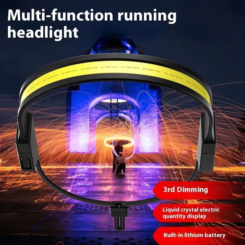 USB Rechargeable Digital Display LED Headlamp With COB Light 4