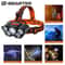 USB Rechargeable 5LED Headlamp With 4 Lighting Modes 5