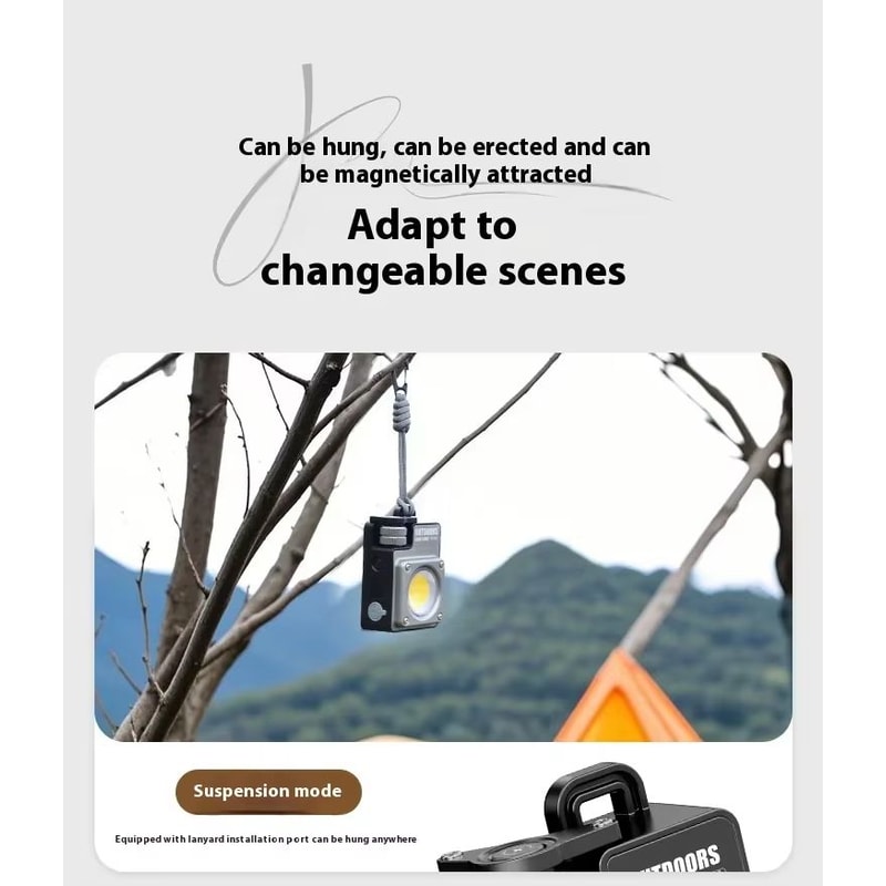 COB Rechargeable Waterproof Camping Lantern With Magnetic Hook And Emergency Charger 3