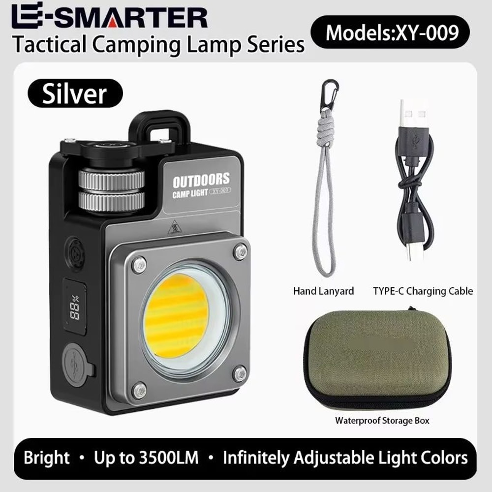 COB Rechargeable Waterproof Camping Lantern With Magnetic Hook And Emergency Charger 6