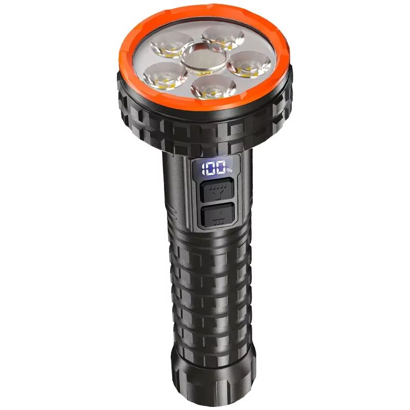 Rechargeable Powerful LED Flashlight With USBC Portable Outdoor Torch 6