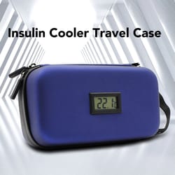 insulin cooler travel case with temperature display and thermal insulation