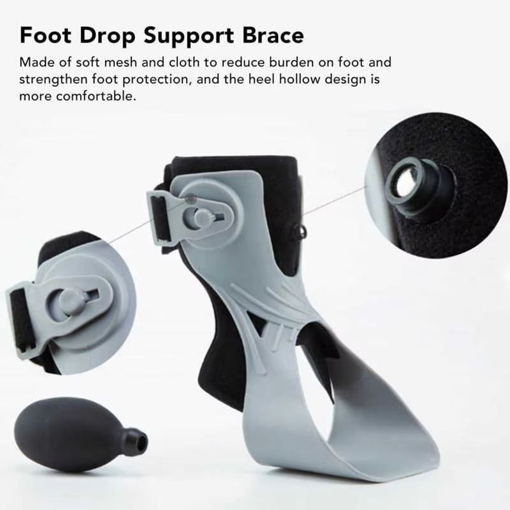 Adjustable Foot Drop Brace Ankle Support Orthosis Soft Posture Correcting AFO For Hemiplegia And W 2